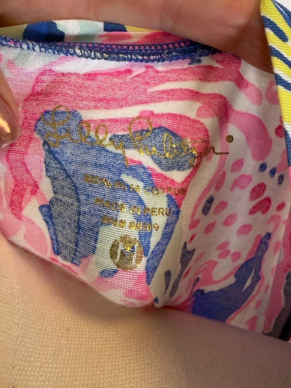 Lilly Pulitzer Banyan T-Shirt Dress ‘Sunken Treasure’ Print Women’s Size Medium - Picture 2 of 8